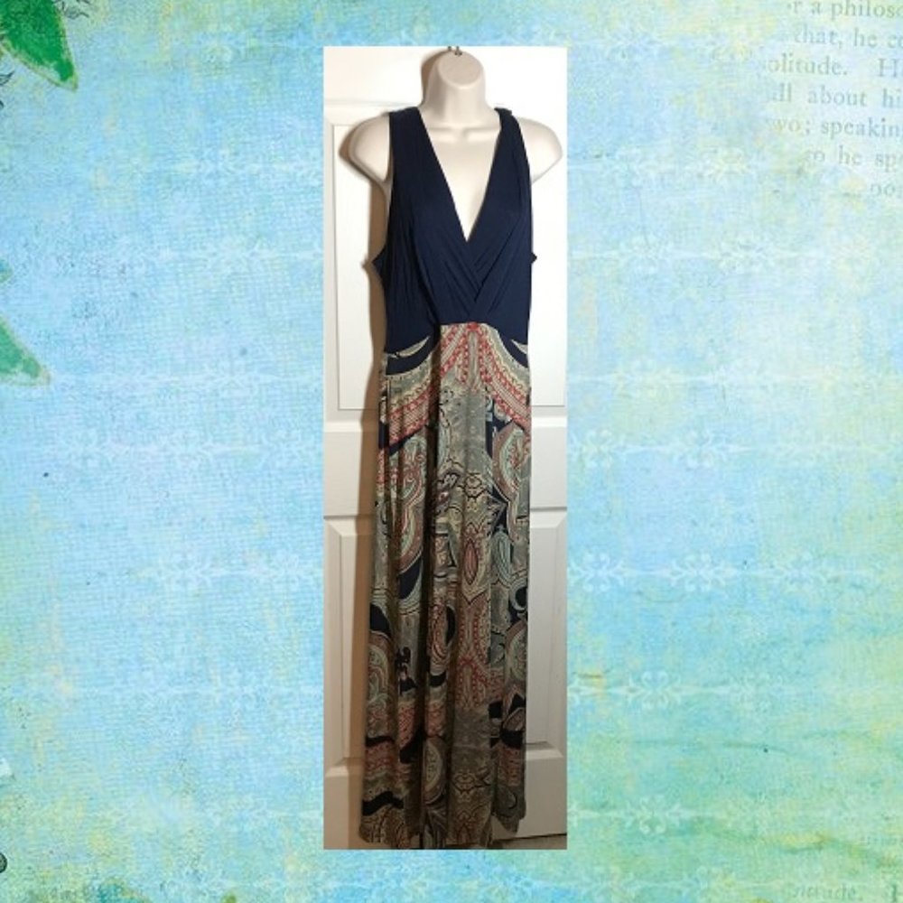 Gilli ~ Paisley Print Maxi Dress ~ L